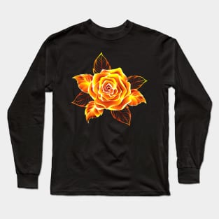 Blooming Fire Rose Long Sleeve T-Shirt